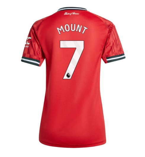 Ženske Nogometnih dresov Manchester United Mason Mount #7 Domači 2025-26 Kratki rokavi Ženske Nogometnih dresov Manchester United Mason Mount #7 Domači 2025-26 Kratki rokavi